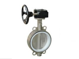 Van bướm inox PTFE tay quay